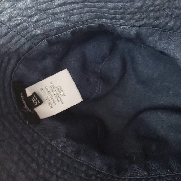 Gender neutral unisex Denim look bucket hat 90s - Picture 2 of 2